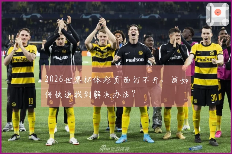 2026世界杯体彩页面打不开，该如何快速找到解决办法？